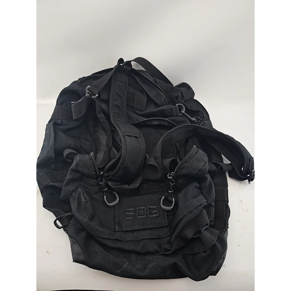 SOG Black Tactical Backpack Gym Bag